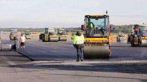 Generalsanierung große Start  und Landebahn Airport Köln Bonn