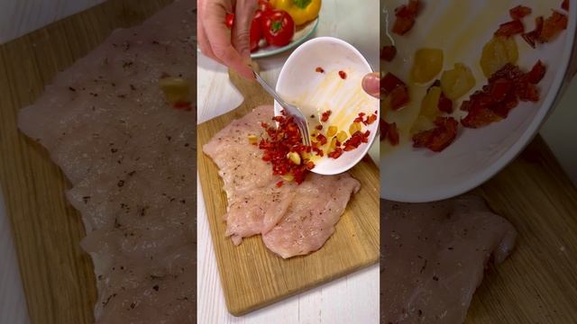 Куриный ролл с овощами