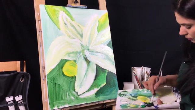 Painting a Flower with Acrylic Paints смотреть онлайн
