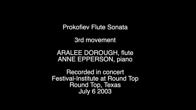 Prokofiev Flute Sonata Mvt. 3 смотреть онлайн