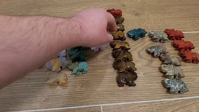 Слоны из натурального камня. Новинки фигурки из камня.