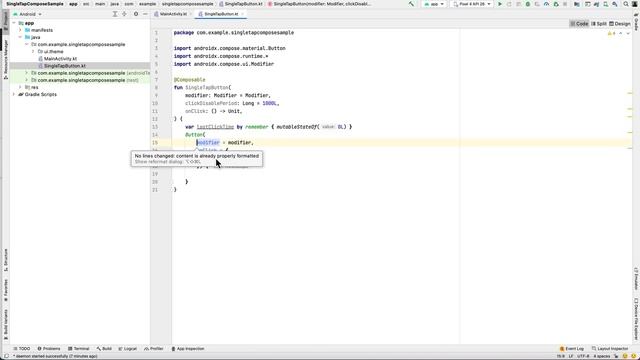 Custom Button to prevent double Click(android jetpack compose)