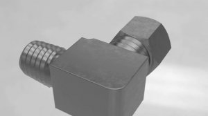 Угловой фитинг с врезным кольцом для систем смазки