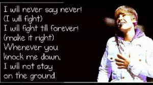 Never Say Never - Justin Bieber Acoustic Lyrics