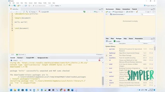 R , RStudio, Latex, knitr and tinytex for dynamic report generation in R смотреть онлайн