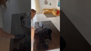 Мраморный стол эпоксидной смолой