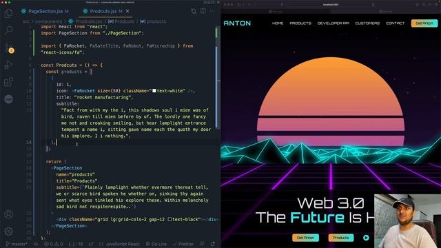 Build A React JS Website From Scratch w/ Video Background