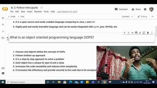 Why python is a object oriented and a scripting language |  Introduction to python OOPS structure |