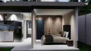 ?50m2 | Planos de casa de campo Pequeña | Cabaña Drywall