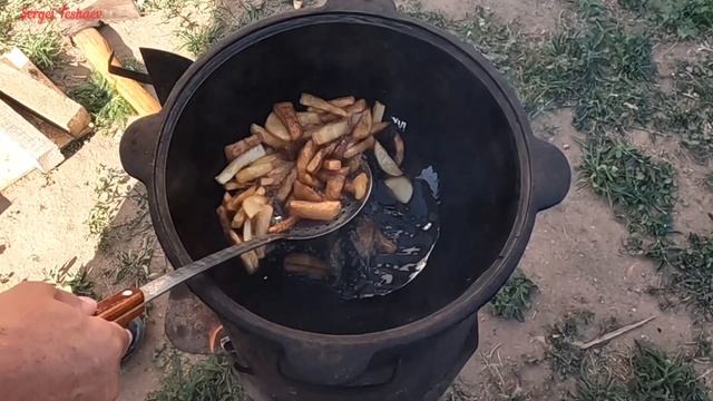 Картошка Фри с Овощами! Жарим в казане. смотреть онлайн