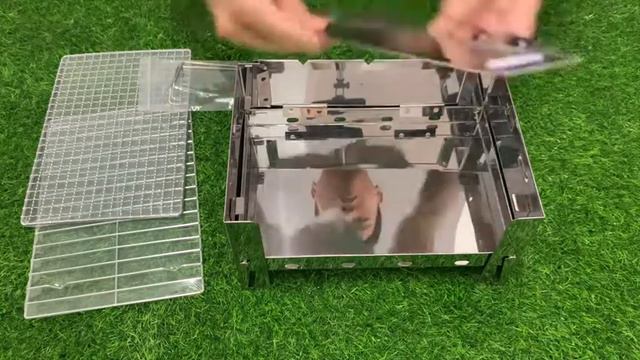Складной мангал в сумке сборный многоразовый с шампурами походный / гриль для дачи смотреть онлайн