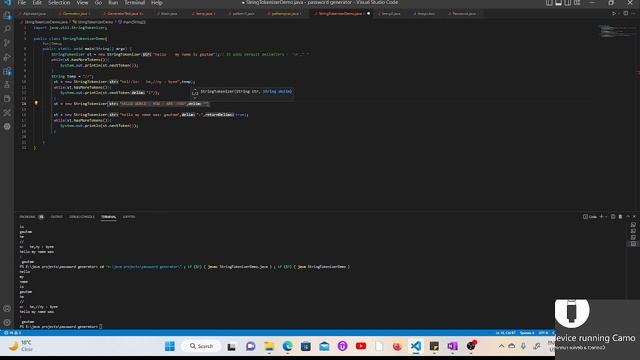 Java API'S StringTokenizer смотреть онлайн