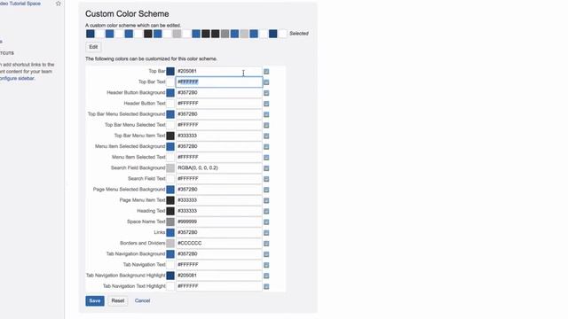 Customize spaces - color schemes - Learn Atlassian Confluence #54