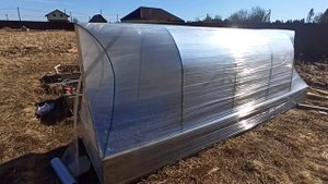 Откидной парник из стрейч пленки 2-я часть