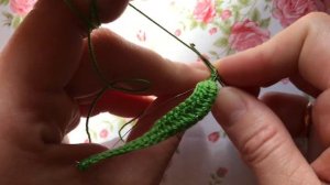 ? Мастер класс ? бутон и лист ? ? мака Crochet flower pattern