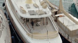 Яхты в порту Монако. Яхтенные марины на Лазурном берегу. Княжество Монако