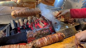 Уличная Еда .Стамбульский Кокореч .Турция