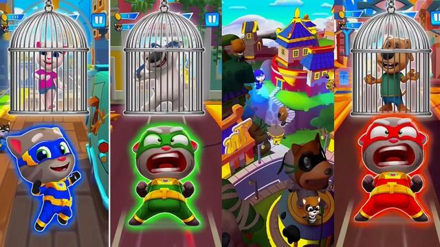 Talking Tom Hero Dash - Discover all the heroes - New ULTRAHERO - Defeat All BOSSES Superworld смотреть онлайн