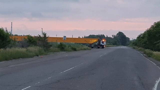 Перевозка мостовых балок длиной 40 метров. Спец. проект. смотреть онлайн