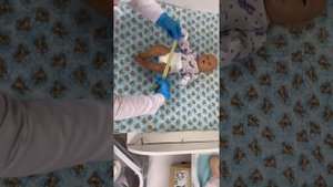 Измерение окружности головы и грудной клетки