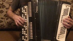 Одинокая гармонь на баяне