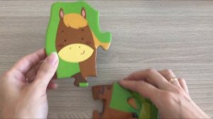 Пазлы Животные Лошадка - собираем пазлы для детей и малышей Животные на ферме | Merry Маша