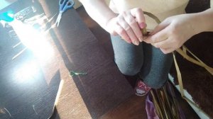 Плетение из рогоза. Подставка под горячее.