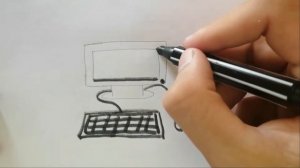 How do I draw a computer? / Как нарисовать компьютер? / Kompyuter rasmini chizish!