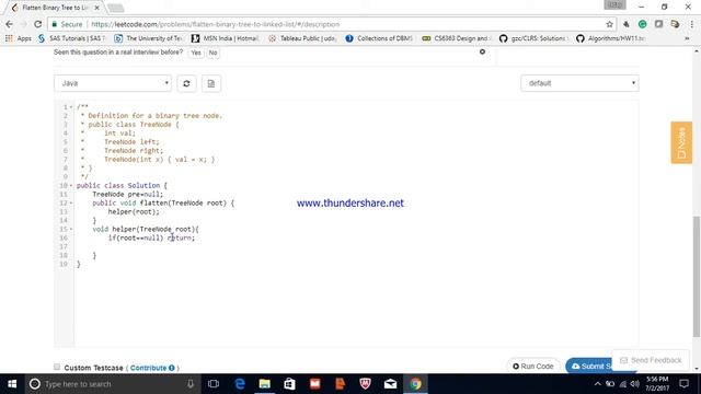 Leetcode 114  Flatten Binary Tree to Linked List