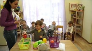 Занятие в средней группе детского сада Антошка на тему "Овощи".