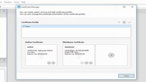 Сертификаты для работы с Samsung Tizen SDK IDE 1.1.1