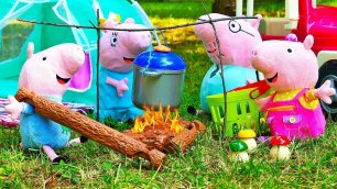 Игрушки Свинка Пеппа — Отдых в лесу — Видео для детей про игрушки Свинка Пеппа на русском языке