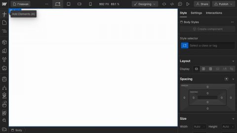 Обзор элементов и их настроек в webflow. Урок #3