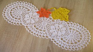 Салфетка крючком из трех мотивов. Часть 4