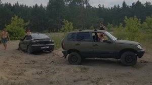 Шевроле нива на Cordiant Off Road по песку