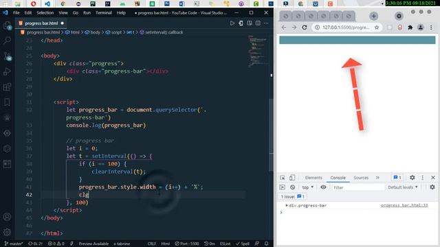 How To Create Progress Bar in HTML Using CSS, JavaScript