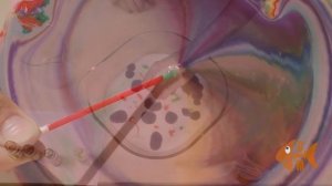 Опыт с молоком и красками/Саша рисует на молоке/ Молоко + мыло + краски = красивый эксперимент!!!