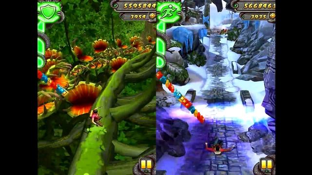 Temple Run 2 Lost Jungle VS Frozen Shadows Android iPad/iOS Gameplay HD смотреть онлайн