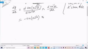 If y = cos(sin⁻¹x) , Find dy/dx