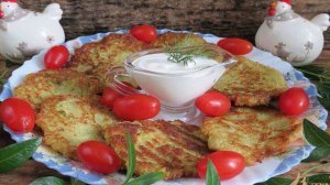 Оладьи из картофеля и кабачка