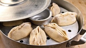 Манты с тыквой и куриным фаршем