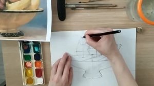 Рисуем классический натюрморт.Фрукты