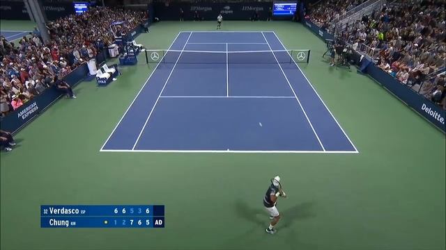 Fernando Verdasco vs Hyeon Chung | US Open 2019 R2 Highlights смотреть онлайн