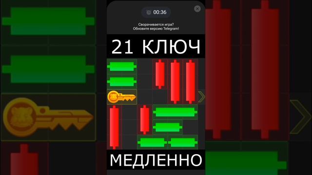 Hamster Kombat 21 головоломка с ключом, ключ от 8.08 в 23:00 МСК