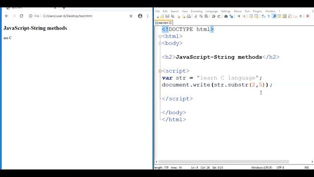 String Manipulation Functions in Java Script