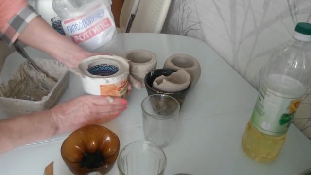 Как сделать кашпо из гипса своими руками.Ч.1