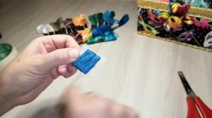 (45) Удобный способ хранение ниток мулине для вышивания в бобинах и пакетиках. "Школа навыков MS"