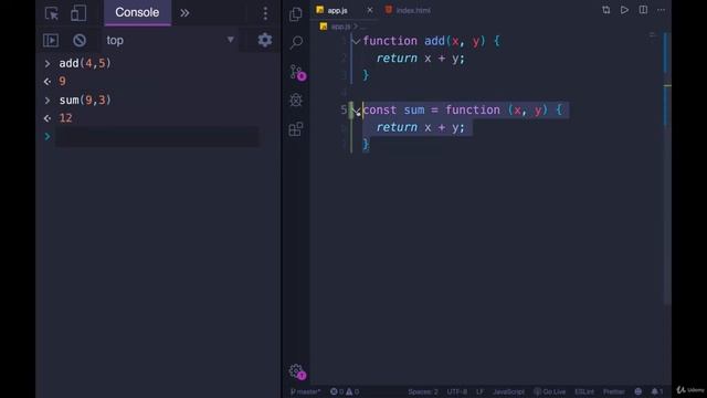 An advance look at Functions: Function Expressions--The Modern JavaScript Bootcamp