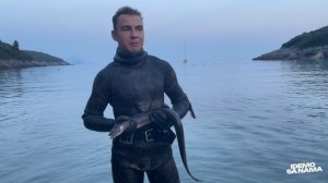 Подводная охота на угря. Адриатическое море