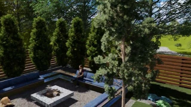 Визуализация ландшафтного проекта сада для молодой семьи (Ижевск) смотреть онлайн